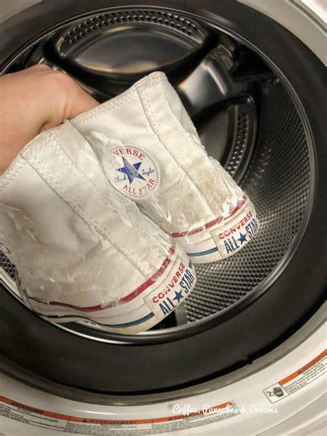 putting converse in washing machine.